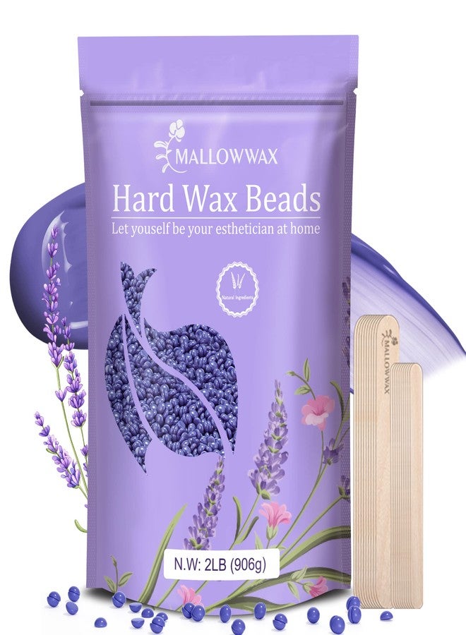 Mallowwax - Lavender - Wax Beads for Hair Removal - Natural & Hypoallergenic Formula - Stripless Refillable 2LB - Ideal for At-Home Use and Sensitive Areas - Image 1